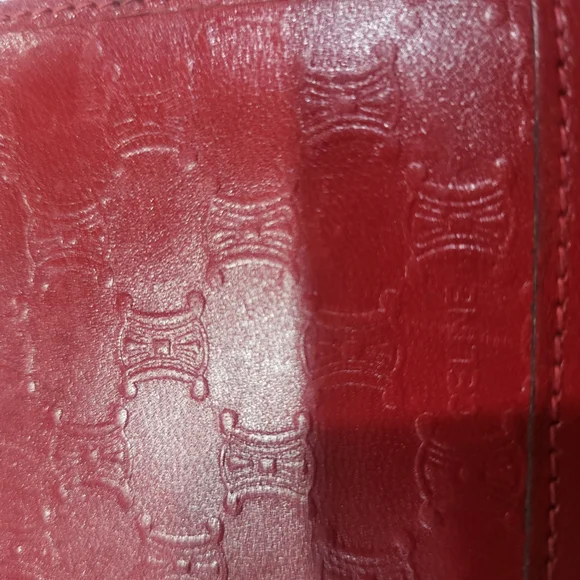Celine Macadam Leather Long Wallet Bordeaux